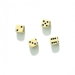 dice W&uuml;rfel - 16 mm - elfenbeinfarben - 100 St&uuml;ck 241390