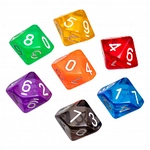 dice W&uuml;rfel - 10-seitig - transparent - 50 St&uuml;ck 242738