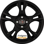 Platin 60PLV50405, Platin P53 Matt Black 6x15 ET 45 4/100 Alufelge Schwarz