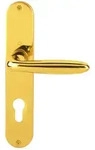 Hoppe T&uuml;rdr&uuml;cker Verona Langschild BB, PZ, WC Messing F71 T&uuml;rbeschlag T&uuml;rgriff