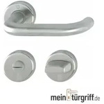 Hoppe T&uuml;rdr&uuml;cker Baden Rosette WC Edelstahl matt F69 T&uuml;rgriff T&uuml;rbeschlag