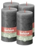 Rustik Stumpenkerzen 130/68 mm - St&uuml;rmisches Grau (4 St&uuml;ck)
