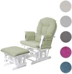 Mendler Relaxsessel HWC-C76, Schaukelstuhl Sessel Schwingstuhl mit Hocker ~