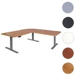 Eck-Schreibtisch HWC-D40, Computertisch elektrisch h&ouml;henverstellbar 178x178cm 84kg