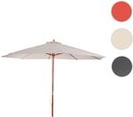 Mendler Sonnenschirm Florida, Gartenschirm Marktschirm, Ř 3,5m Polyester/Holz...