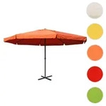 Sonnenschirm Meran Pro, Gastronomie Marktschirm mit Volant &Oslash; 5m Polyester/Alu 28kg ~