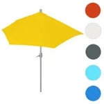 Sonnenschirm halbrund Parla, Halbschirm Balkonschirm, UV 50+ Polyester/Alu 3kg ~