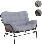 Mendler 2er-Sofa HWC-P75, Gartensofa Gartenbank Couch 2-Sitzer, Stoff 220g/m˛