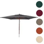 Gastronomie Holz-Sonnenschirm HWC-C57b, Gartenschirm, Polyester/Holz 29kg, eckig 4x4m