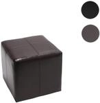 Mendler Sitzw&uuml;rfel Hocker Sitzhocker Onex, Leder + Kunstleder, 36x36x36cm,