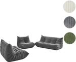 Mendler Sofa-Garnitur HWC-R34, Couchgarnitur Polster-/Loungesofa 3-Sitzer...