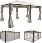 Mendler Pergola Cadiz, Garten Pavillon, stabiles 7cm-Gestell 5x3m ~...