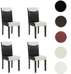 4er-Set Esszimmerstuhl Stuhl K&uuml;chenstuhl Littau ~ Kunstleder, schwarz-wei&szlig;,...