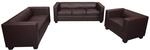 Mendler 3-2-1 Sofagarnitur Couchgarnitur Loungesofa Lille ~ Kunstleder, coffee...