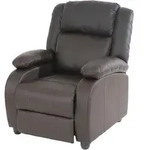 Fernsehsessel Relaxsessel Liege Sessel Lincoln, Kunstleder ~ coffee