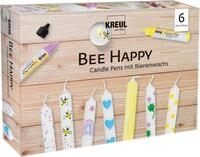 Kreul Candle Pen, 6 St&uuml;ck, Kerzen, Bee Happy