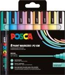 posca Marker-Set, pastell, 8er-Set, Filzstift & Marker, Strichbreite: mittel