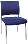 Topstar Besucherstuhl Visit 10, Vierfu&szlig;, 2er-Set, Stoffbezug: G26 marineblau