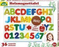 LENA&reg; Holzmagnettafel mit Buchstaben und Zahlen