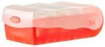 HAN Desktop Karteibox CROCO, Lernkartei mit 100 Karten, Karteikasten, Farbe: rot