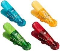 WEDO Magnetklammer mit Starkmagnet, 4er-Set, bunt