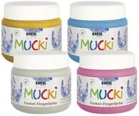 Kreul MUCKI Funkel-Fingerfarbe, 4er-Set