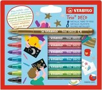 STABILO&reg; Filzstifte &bdquo;Trio DECO ", 8er-Set