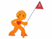 Beachtrekker Sicherheits-Verkehrsmännchen „Buddy“, Farbe: orange
