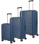 Travelite Mooby 4 Rollen Kofferset 3-teilig blau TAS014150