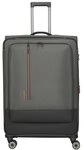 Travelite Crosslite 4 Rollen Trolley XL 81 cm mit Dehnfalte grau TAS035586
