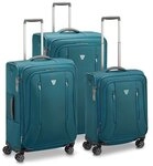 Roncato City 3.0 4 Rollen Kofferset 3-teilig mit Dehnfalte gr&uuml;n TAS016617