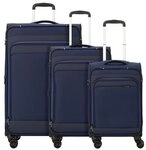 d & n d&n Travel Line 9504 4 Rollen Kofferset 3-teilig mit Dehnfalte blau...