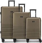 camel active Hanoi 4 Rollen Kofferset 3-teilig mit Dehnfalte oliv TAS049223