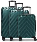 Redolz Essentials 18 4 Rollen Kofferset 3-teilig mit Dehnfalte gr&uuml;n TAS042311