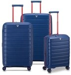 Roncato B-Flying Move 4 Rollen Kofferset 3-teilig mit Dehnfalte blau TAS050061