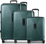 Redolz Essentials 14 4 Rollen Kofferset 3-teilig mit Dehnfalte gr&uuml;n TAS071602