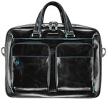 Piquadro Blue Square Aktentasche III Leder 39 cm Laptopfach schwarz CA2849B2-N