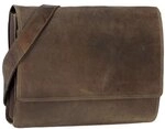 Harold's Antico Messenger Leder 38 cm Laptopfach grau 360503-06