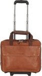 Harold's Ivy Lane 2 Rollen Businesstrolley Leder 36 cm Laptopfach braun...