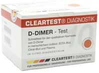 Servoprax GmbH Cleartest D-Dimer Schnelltest mit Pufferl&ouml;sung 10 Test-Kassetten