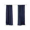 Vorhang mit Kräuselband | verdunkelnd 140 x 245cm, blau | 1er Pack | VICTORIA M