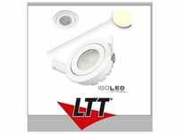 ISOLED LED Einbaustrahler, weiß, 8W SMD, 120°, rund, warmweiß, dimmbar