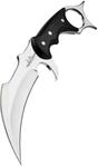 Messer mit Scheide aus schwarzem Leder