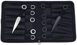 Wurfmesserset 12 tlg. schwarz und sandgestrahlt