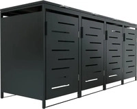 Juskys 301022999, Juskys Metall M&uuml;lltonnenbox Arel