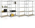 Lagerregal Basic 2er bis 8er Set 180 x 90 x 40 cm - Silber