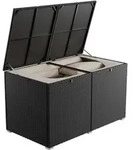Polyrattan Auflagenbox Ikaria - Schwarz