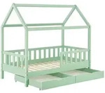 Kinderbett Marli 80 x 160 cm mit Bettkasten - Mint