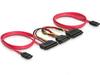 Delock 84356, Delock 84356 - SATA All-in-One Kabel für 2x HDD, 20/50 cm