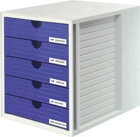 Han Schubladenbox, PS, mit 5 geschlossenen Schubladen, A4, 275 x 330 x 320 mm,